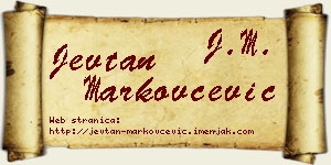 Jevtan Markovčević vizit kartica